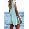 image:imageCHARTOU Women Summer 2 Piece Knit Sweater Set Ribbed Lounge Sleeveless Knitted Vest Tank Top Tunic Matching Set ShortsLake Blue