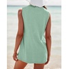 image:imageCHARTOU Women Summer 2 Piece Knit Sweater Set Ribbed Lounge Sleeveless Knitted Vest Tank Top Tunic Matching Set ShortsLake Green