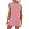 image:imageCHARTOU Women Summer 2 Piece Knit Sweater Set Ribbed Lounge Sleeveless Knitted Vest Tank Top Tunic Matching Set ShortsPink