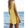 image:imageCHARTOU Women Summer 2 Piece Knit Sweater Set Ribbed Lounge Sleeveless Knitted Vest Tank Top Tunic Matching Set ShortsYellow