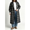 image:imageCHARTOU Women Plaid Wool Blend Long Trench Coat Loose Fit Winter Pea CoatGray