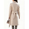 image:imageCHARTOU Women Stand Collar Lapel Wool Blend Coat Belted Button Midi PeacoatApricot