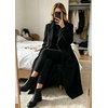 image:imageWomens Wool Blend Long Coat Notched Lapel Pea Coat Warm Winter OvercoatBlack