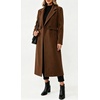 image:imageWomens Wool Blend Long Coat Notched Lapel Pea Coat Warm Winter OvercoatBrown