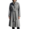 image:imageWomens Single Breasted Pea Coat Wool Blend Stand Collar Winter OvercoatGray