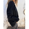 image:imageCHARTOU Women Blazer Cardigan Sweater Loose Knit Open Front Lady Jacket Fall Coatigan OutfitsBlack