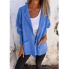 image:imageCHARTOU Women Blazer Cardigan Sweater Loose Knit Open Front Lady Jacket Fall Coatigan OutfitsBlue