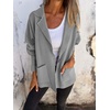 image:imageCHARTOU Women Blazer Cardigan Sweater Loose Knit Open Front Lady Jacket Fall Coatigan OutfitsGrey