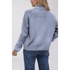 image:imageCHARTOU Women Button Down Knit Cardigans Sweater Casual Mock Neck Open Front Fall Outwear CoatsBlue