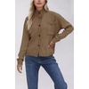 image:imageCHARTOU Women Button Down Knit Cardigans Sweater Casual Mock Neck Open Front Fall Outwear CoatsKhaki