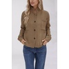 image:imageCHARTOU Women Button Down Knit Cardigans Sweater Casual Mock Neck Open Front Fall Outwear CoatsKhaki