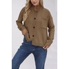 image:imageCHARTOU Women Button Down Knit Cardigans Sweater Casual Mock Neck Open Front Fall Outwear CoatsKhaki