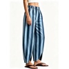 image:imageCHARTOU Women Denim Barrel Pants High Waist Split Hem Crop Wide Leg JeansBlue