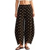 image:imageCHARTOU Women Denim Barrel Pants High Waist Split Hem Crop Wide Leg JeansChocolate
