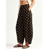 image:imageCHARTOU Women Denim Barrel Pants High Waist Split Hem Crop Wide Leg JeansChocolate
