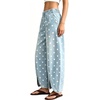 image:imageCHARTOU Women Denim Barrel Pants High Waist Split Hem Crop Wide Leg JeansLight Blue