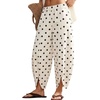 image:imageCHARTOU Women Denim Barrel Pants High Waist Split Hem Crop Wide Leg JeansWhite