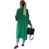 image:imageCHARTOU Womens Slouchy Chunky Shawl Wrap Knit Open Front Cardigan Midi Long Sweater CoatsGreen