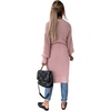 image:imageCHARTOU Womens Slouchy Chunky Shawl Wrap Knit Open Front Cardigan Midi Long Sweater CoatsPink