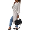 image:imageCHARTOU Womens Slouchy Chunky Shawl Wrap Knit Open Front Cardigan Midi Long Sweater CoatsWhite