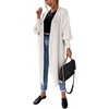 image:imageCHARTOU Womens Slouchy Chunky Shawl Wrap Knit Open Front Cardigan Midi Long Sweater CoatsWhite