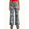 image:imageDenim Camo Pants Women Y2k High Waist Cropped Wide Leg Jeans with PocketsGrey