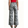 image:imageDenim Camo Pants Women Y2k High Waist Cropped Wide Leg Jeans with PocketsGrey