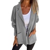 image:imageCHARTOU Women Blazer Cardigan Sweater Loose Knit Open Front Lady Jacket Fall Coatigan OutfitsGrey