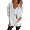 image:imageCHARTOU Women Blazer Cardigan Sweater Loose Knit Open Front Lady Jacket Fall Coatigan OutfitsWhite