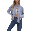 image:imageCHARTOU Women Button Down Knit Cardigans Sweater Casual Mock Neck Open Front Fall Outwear CoatsBlue
