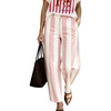 image:imageWomen Striped Barrel Wide Leg Jeans Y2k Baggy High Waist Ankle Denim PantsPink
