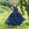 imageDoragirl Flower Girls Dress Princess with Lace Sleeves for Wedding Party Lace Bridesmaid Dresses Formal Pegeant Dance Gown