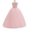 imageFlower Girls Tulle Wedding Dress A Line Long Formal Pageant Princess Birthday Party Ball Gown Bridesmaid DressesPink