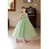imageFlower Girls Tulle Wedding Dress A Line Long Formal Pageant Princess Birthday Party Ball Gown Bridesmaid DressesSage Green