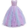 imageGirls Flower Girl Dress Princess Pageant Birthday Party Fancy Summer Wedding Dance Tween Girls Dresses GownsLight Purple