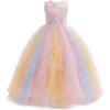 imageGirls Flower Girl Dress Princess Pageant Birthday Party Fancy Summer Wedding Dance Tween Girls Dresses GownsRainbow