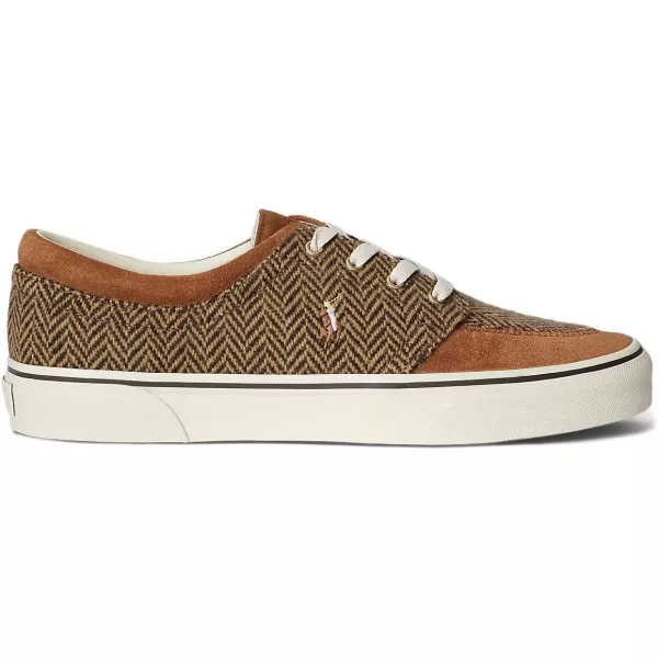 POLO RALPH LAUREN Mens Keaton Laceless SneakersBrownTan