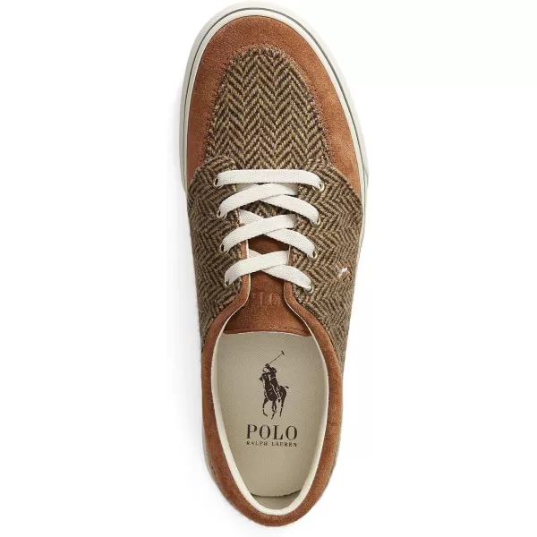 POLO RALPH LAUREN Mens Keaton Laceless SneakersBrownTan