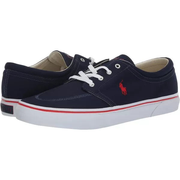 POLO RALPH LAUREN Mens Keaton Laceless SneakersNewport NavyRed Pp