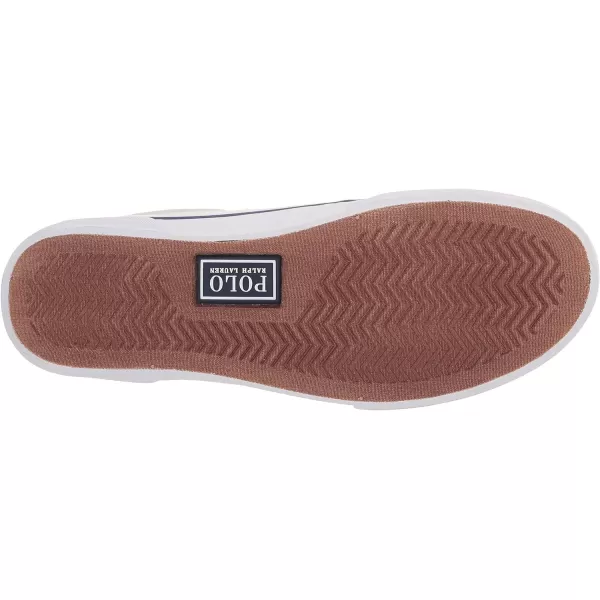 POLO RALPH LAUREN Mens Keaton Laceless SneakersWhiteNewport Navy Pp