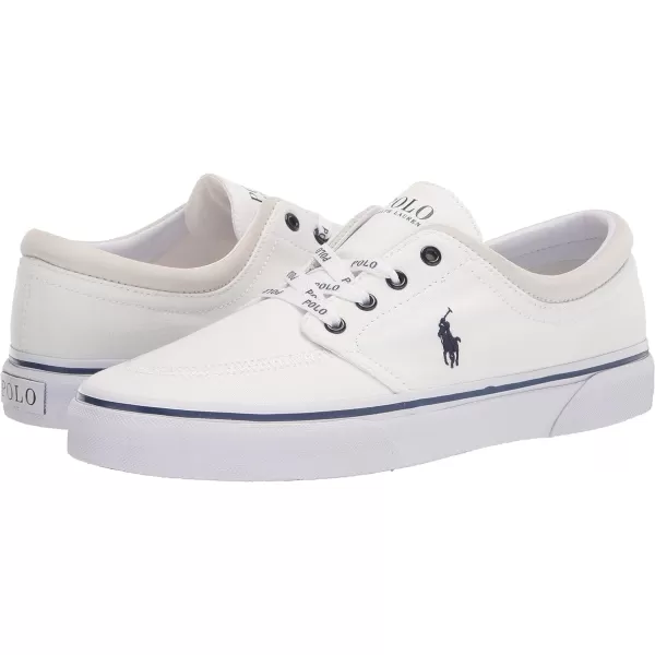 POLO RALPH LAUREN Mens Keaton Laceless SneakersWhiteNewport Navy Pp