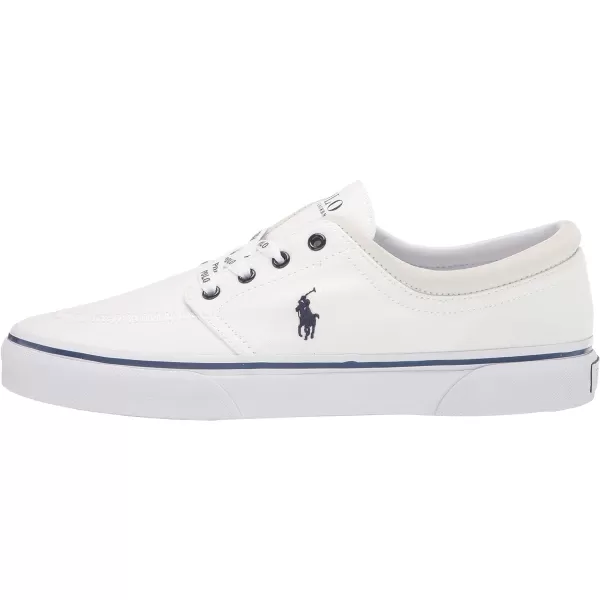 POLO RALPH LAUREN Mens Keaton Laceless SneakersWhiteNewport Navy Pp