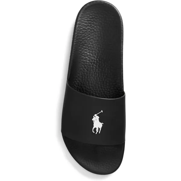 POLO RALPH LAUREN Womens Polo Slide SandalBlackWhite Pp