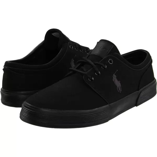 Polo Ralph Lauren Faxon LowTop Canvas SneakerBlackBlackBlack