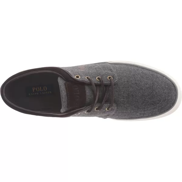 Polo Ralph Lauren Faxon LowTop Canvas SneakerGreyDark Brown