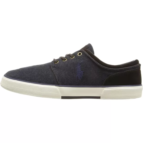 Polo Ralph Lauren Faxon LowTop Canvas SneakerNavyDark Brown