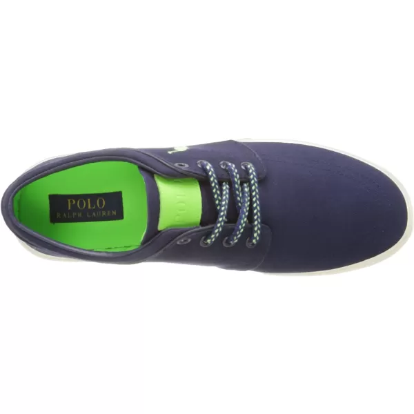 Polo Ralph Lauren Faxon LowTop Canvas SneakerNewport NavyUltra Lime