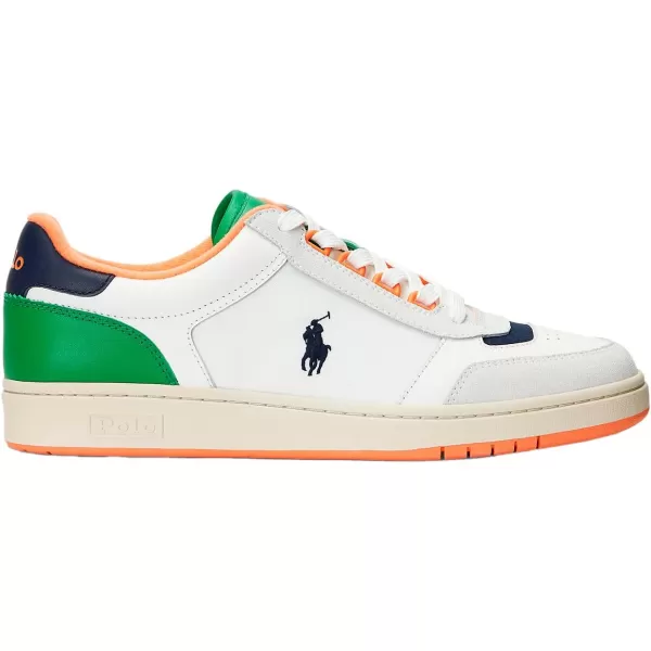 Polo Ralph Lauren Mens Polo Crt SPT SneakerWhiteNavyOrange