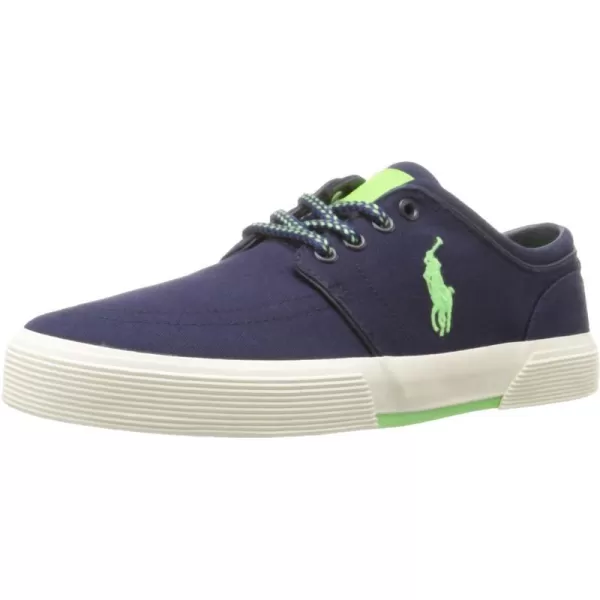 Polo Ralph Lauren Faxon LowTop Canvas SneakerNewport NavyUltra Lime