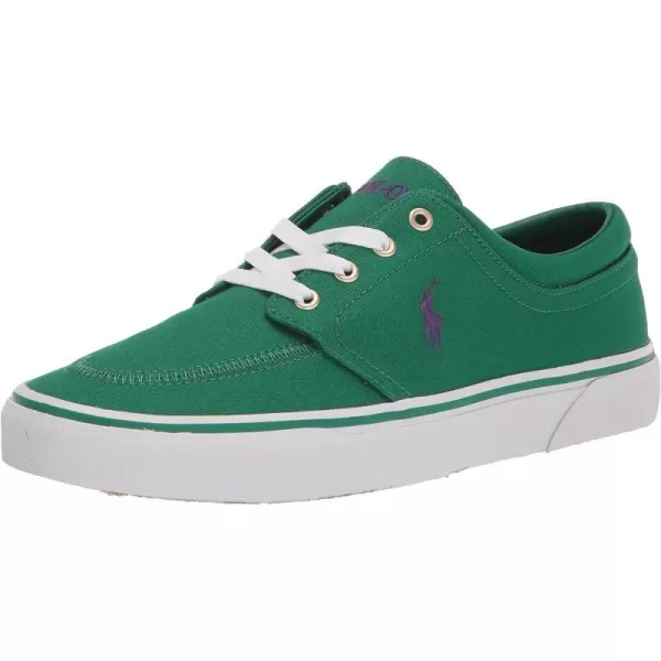 Polo Ralph Lauren Faxon X LowTop Canvas SneakerPrimary GreenPurple Pp